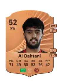 Rayan Al Qahtani Rare 52 Overall Rating