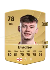Conor Bradley Common 78 Overall Rating