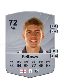 Tom Fellows Common 72 Overall Rating