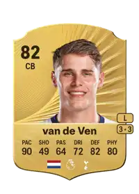 Micky van de Ven Rare 82 Overall Rating