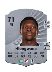 Bongokuhle Hlongwane Rare 71 Overall Rating