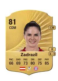 Sarah Zadrazil Rare 81 Overall Rating