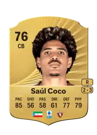 Saúl Coco Rare 76 Overall Rating