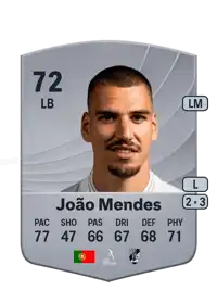 João Mendes Common 72 Overall Rating