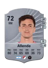 Tadeo Allende Rare 72 Overall Rating