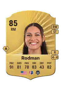 Trinity Rodman Rare 85 Overall Rating