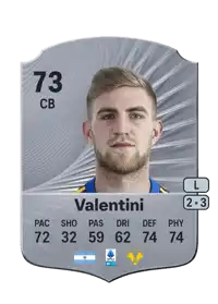 Nicolás Valentini Rare 73 Overall Rating