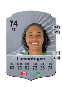 Alexandria Lamontagne Rare 74 Overall Rating