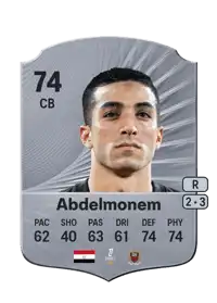 Mohamed Abdelmonem Rare 74 Overall Rating