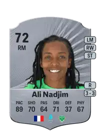 Nadjma Ali Nadjim Rare 72 Overall Rating