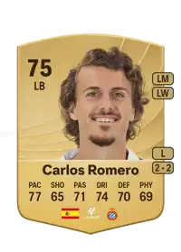Carlos Romero Common 75 Overall Rating