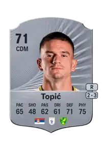 Mirko Topić Rare 71 Overall Rating