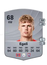 Sindre Walle Egeli Common 68 Overall Rating