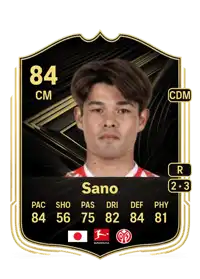 Kaishū Sano Team of the Week 84 Overall Rating