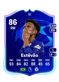Estêvão UCL Road to the Knockouts 86 Overall Rating
