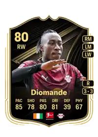 Yan Diomande Team of the Week 80 Overall Rating