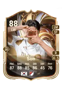 Heung Min Son Ratings Reload 88 Overall Rating