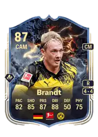 Julian Brandt Thunderstruck 87 Overall Rating