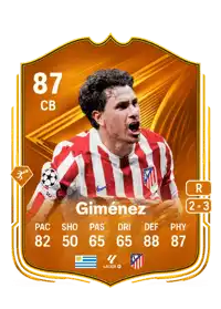 José María Giménez Star Performer 87 Overall Rating