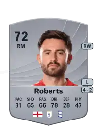 Patrick Roberts Common 72 Overall Rating