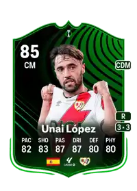 Unai López UECL Road to the Knockouts 85 Overall Rating