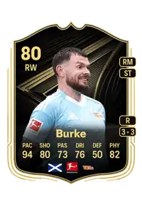 Oliver Burke Team of the Week 80 Overall Rating