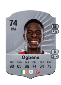 Chiedozie Ogbene Rare 74 Overall Rating