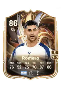 Cristian Romero Ratings Reload 86 Overall Rating