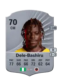 Tom Dele-Bashiru Rare 70 Overall Rating