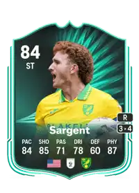 Josh Sargent SQUAD FOUNDATIONS 84 Overall Rating