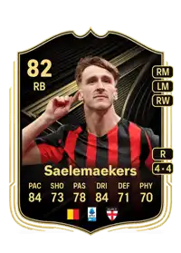 Alexis Saelemaekers Team of the Week 82 Overall Rating