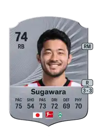 Yukinari Sugawara Rare 74 Overall Rating