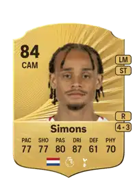 Xavi Simons Rare 84 Overall Rating