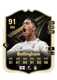 Jude Bellingham Team of the Week 91 Overall Rating