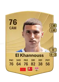 Bilal El Khannouss Common 76 Overall Rating