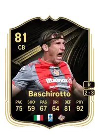 Federico Baschirotto Team of the Week 81 Overall Rating
