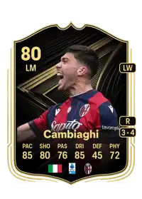 Nicolò Cambiaghi Team of the Week 80 Overall Rating