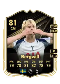 Lucas Bergvall Team of the Week 81 Overall Rating