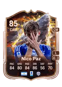 Nico Paz Cornerstones 85 Overall Rating