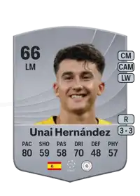 Unai Hernández Common 66 Overall Rating
