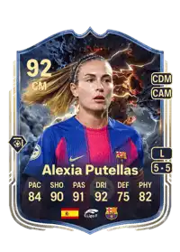 Alexia Putellas Thunderstruck 92 Overall Rating