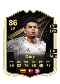 Luis Díaz Team of the Week 86 Overall Rating