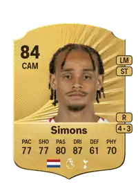 Xavi Simons Rare 84 Overall Rating