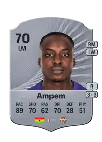 Prince Ampem Rare 70 Overall Rating
