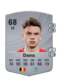 Matteo Dams Common 68 Overall Rating