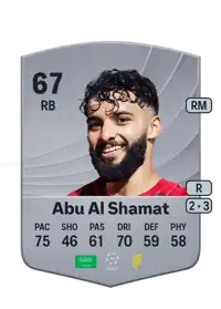 Mohammed Abu Al Shamat Common 67 Overall Rating