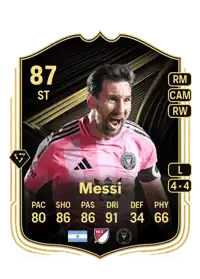 Lionel Messi Team of the Week 87 Overall Rating